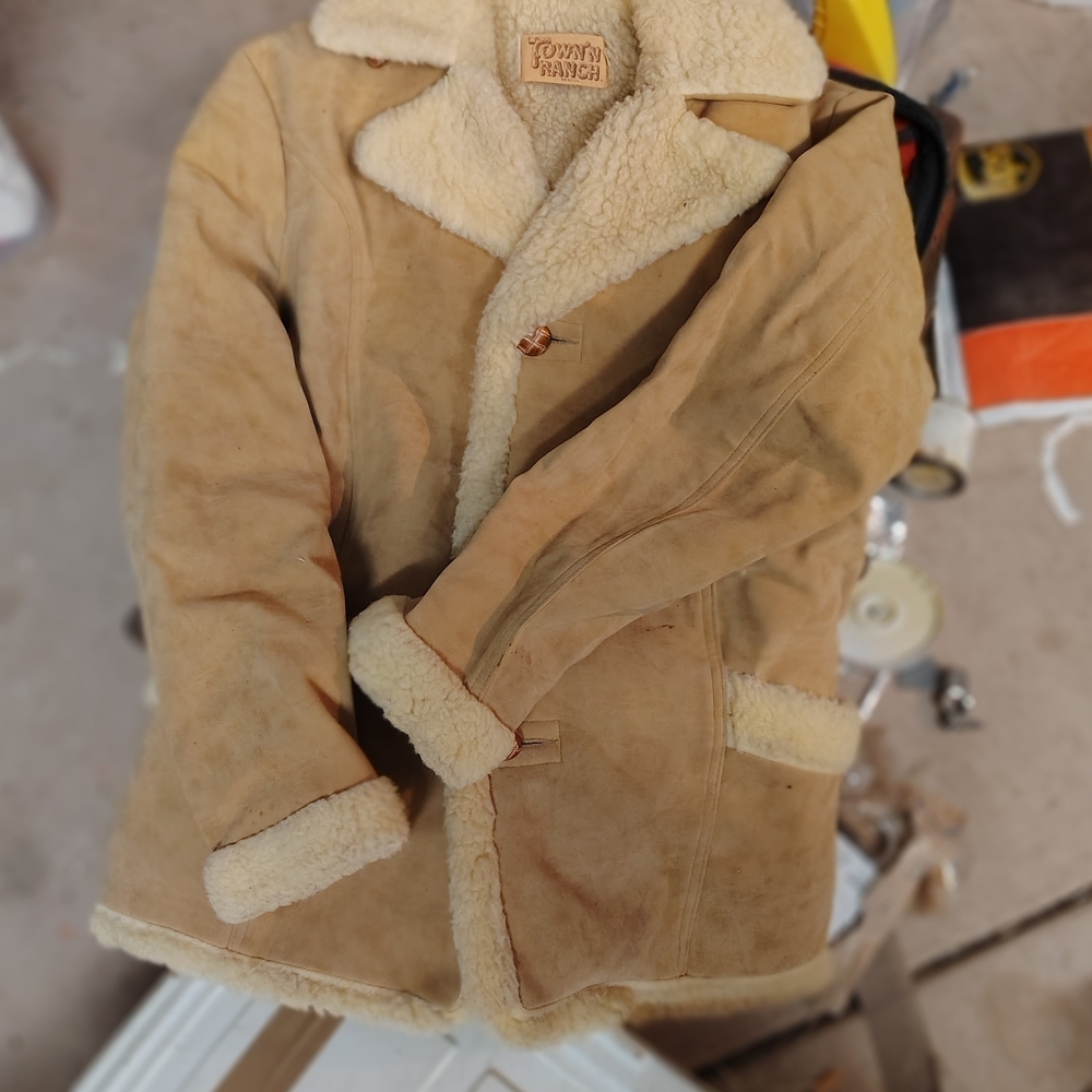 Tan Shearling Leather Jacket